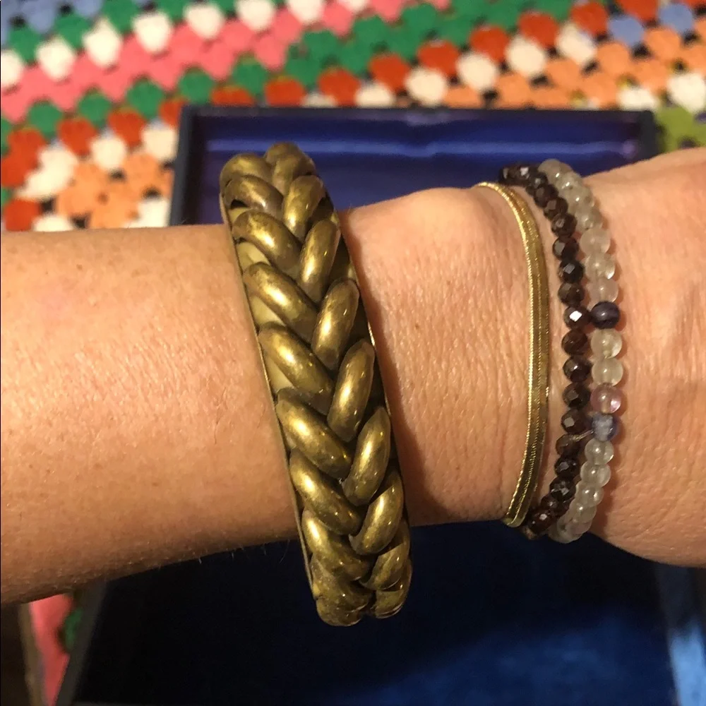 ⚡️Classic Men’s Braided Metal Cuff Bracelet - Brass
